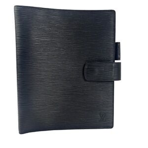 Louis Vuitton Black Epi Agenda GM (Initials: K.S.)